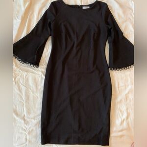 Calvin Klein Black Bell Sleeve Dress